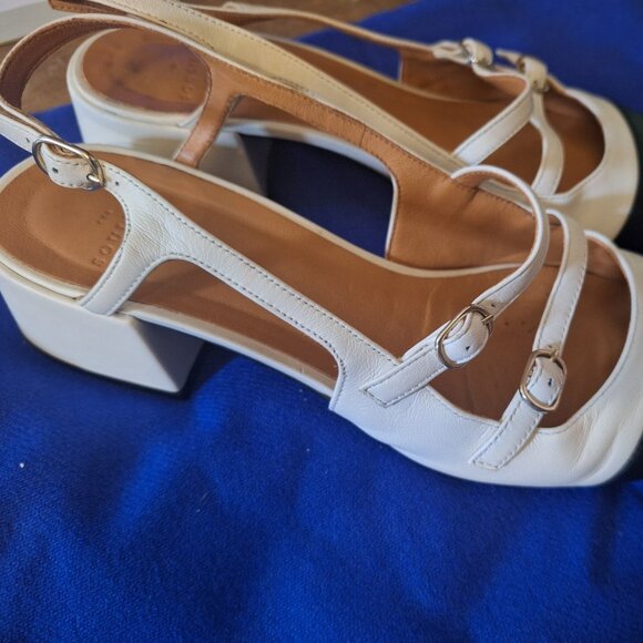 Sezane Paula Babies Ecru / Black - Size 9/40 - Picture 2 of 6